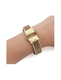 Fashion Gold Color Hollow Out Round Shape Decorated Simple Bracelet