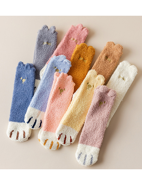 Calcetines Coral Fleece Cat Claw