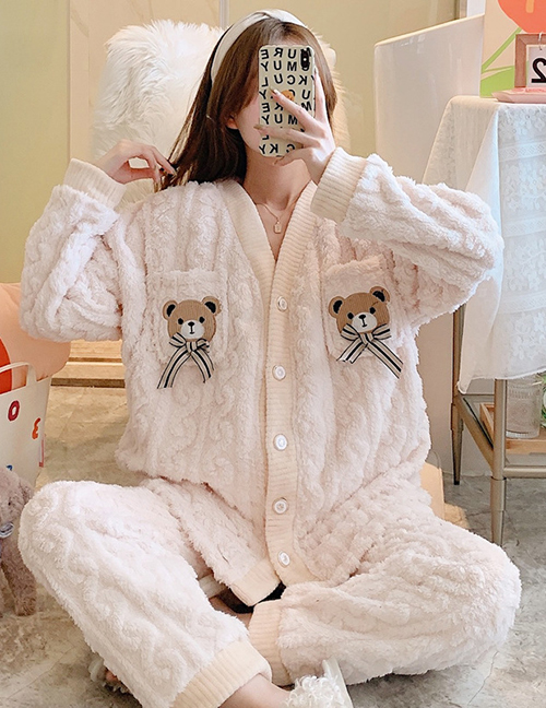 Pijama Coral Fleece Bear Xingyue Alphabet