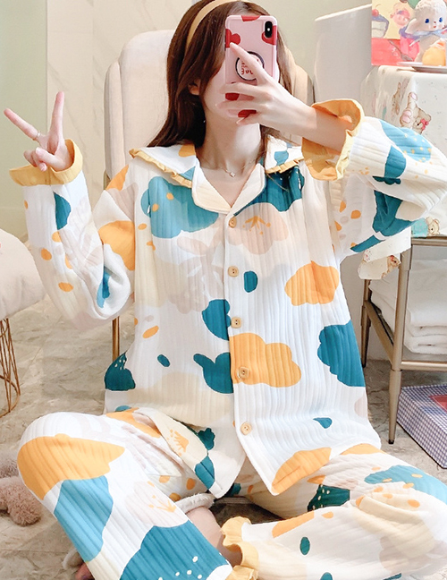 Pijama Premamá Con Estampado Geométrico Air Cotton