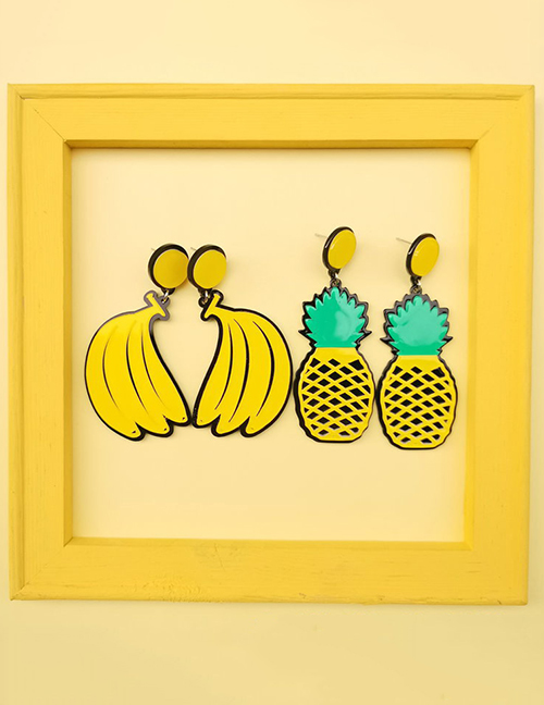 Acrylic Pineapple Stud Earrings