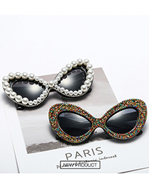 Gafas De Sol De Diamantes De Imitación Con Perlas Y Mariposas