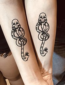 Pegatina Tatuaje De Cabeza De Serpiente Voldemort