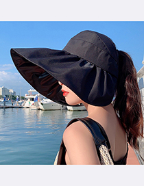 Sombrero Para El Sol Con Velcro Y Mariposa De Pegamento Negro