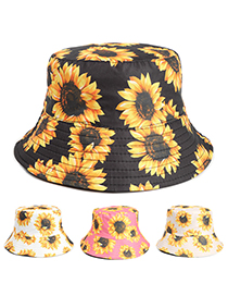 Sombrero Para El Sol Con Estampado De Girasoles
