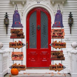 Colgante De Puerta Con Estampado De Halloween De Papel