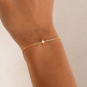 Metal Diamond Eight-pointed Star Bracelet