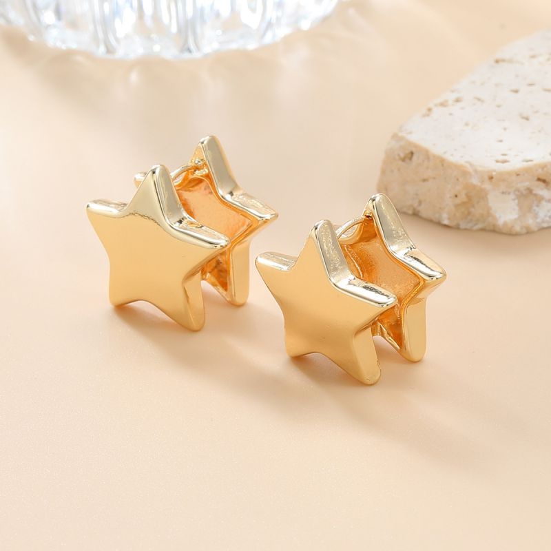 Alloy Star Earrings