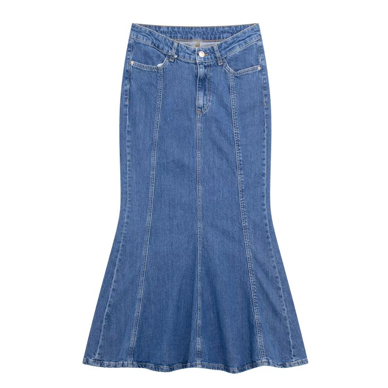 Denim Fishtail Skirt