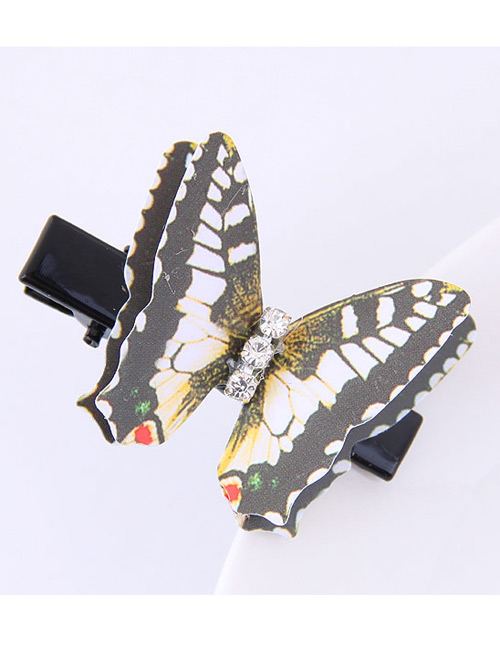 Fashion Black Butterfly Shape Decorated Simple Hair Pin