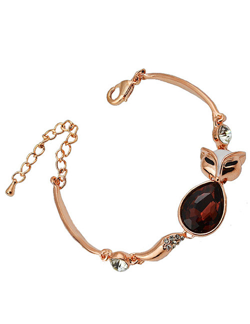 Fashion Red Fox Shape Decorated Simple Bracelet