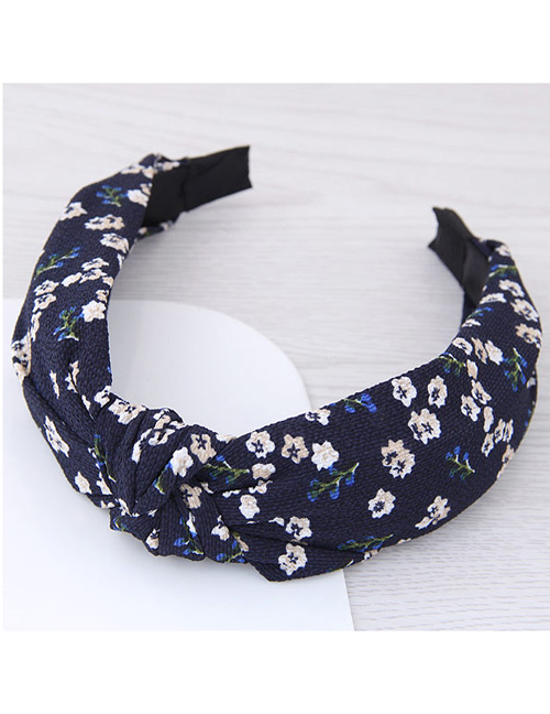 Fashion Pink+dark Blue Flower Pattern Decorated Hair Hoop