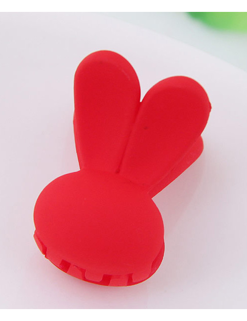 Lovely Red Rabbit Shape Decorated Pure Color Hair Claw