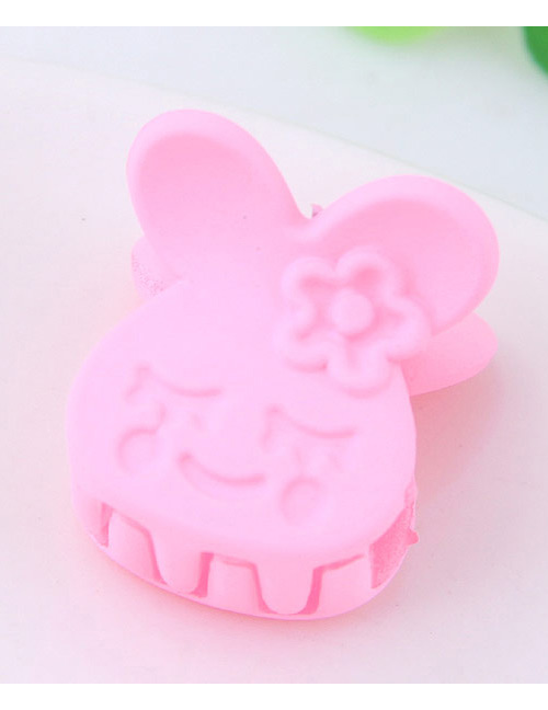 Lovely Pink Little Bear Decorated Pure Color Hair Claw