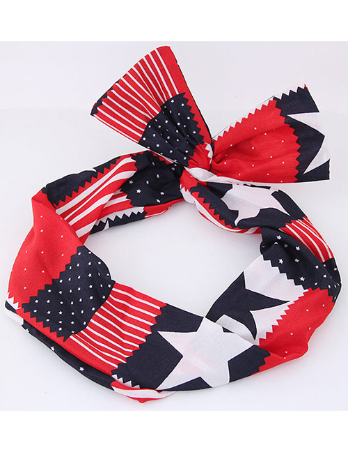 Fashion Red Star Shape Decorated Hair Band