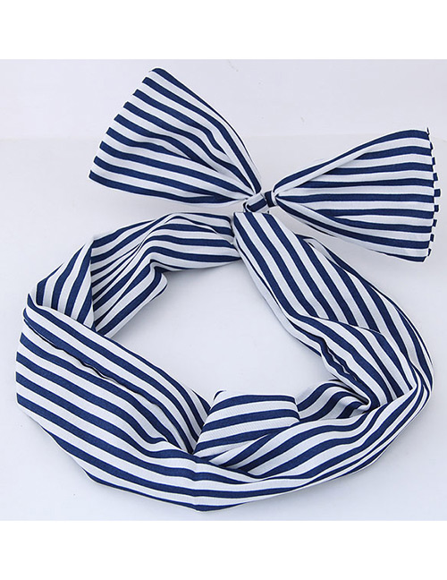 Lovely Navy Color-matching Decorated Hair Band