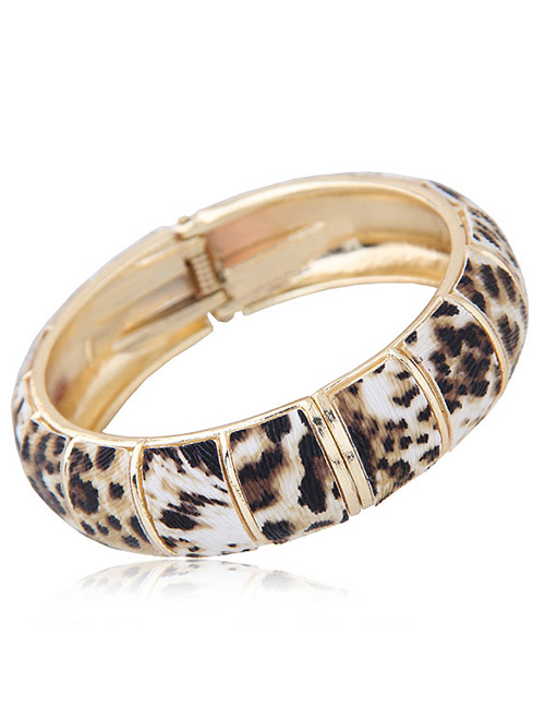 Personality Multi-color Leopard Pattern Decorated Bracelet