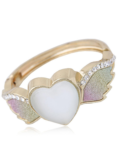 Lovely Multi-color Heart Sahpe Decorated Bracelet