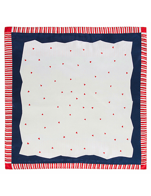Fashion Red Heart Pattern Decorated Simple Scarf