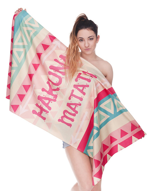 Fashion Multi-color Letter Pattern Decorated Simple Bathrobes Towel