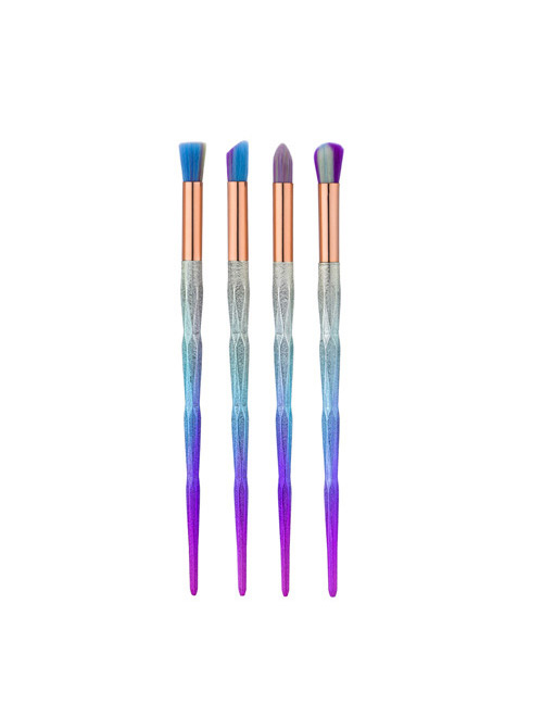 Fashion Multi-color Color Matching Decorated Simple Makeup Brush(4pcs)