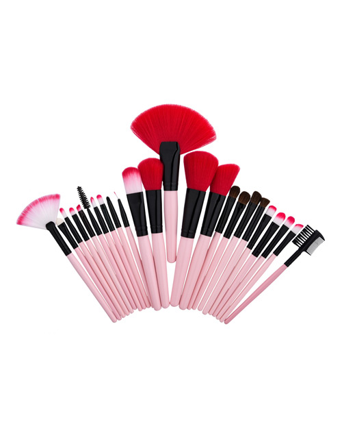 Fashion Pink Color-matching Decorated Brush (24pcs)