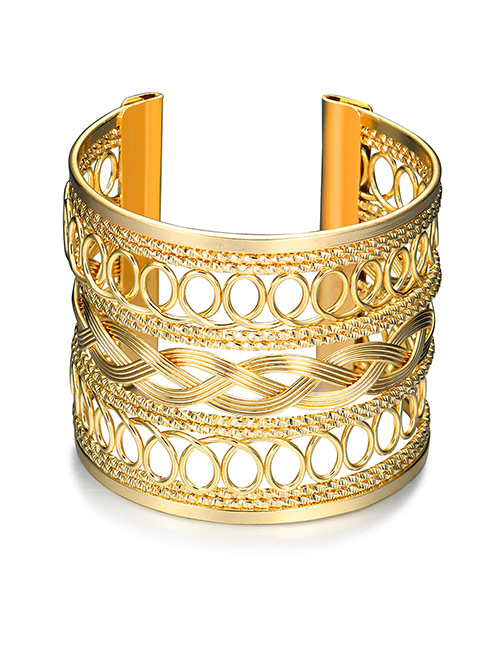 Fashion Gold Color Pure Color Decorated Hollow Out Bracelet