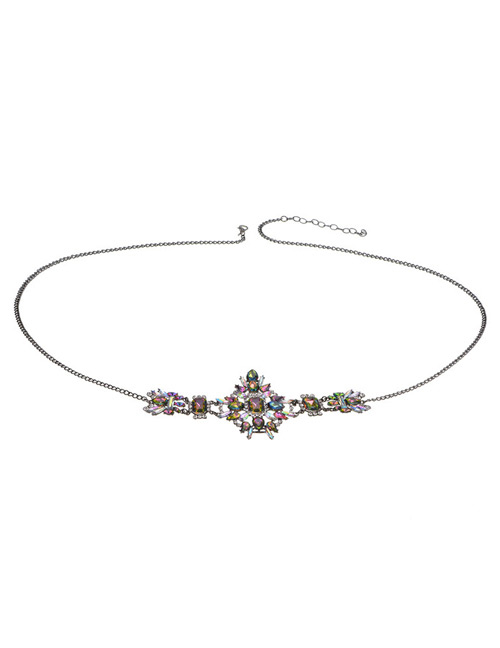 Elegant Multi-color Diamond Decorated Simple Body Chain