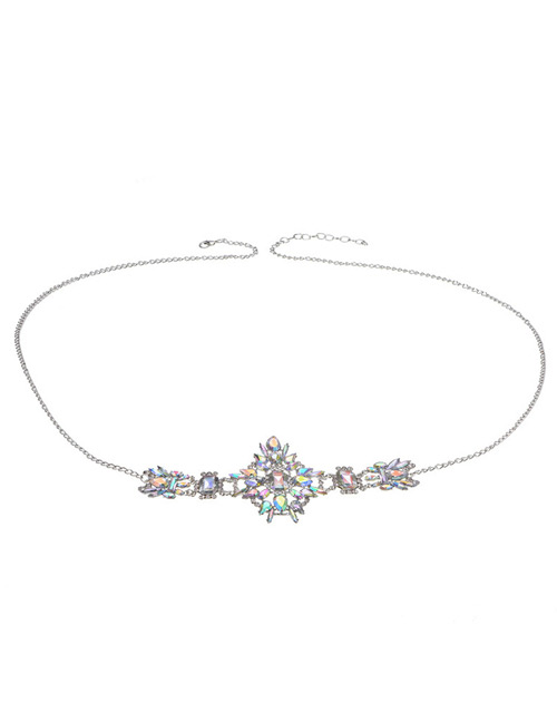 Elegant Diamond (ab) Diamond Decorated Simple Body Chain