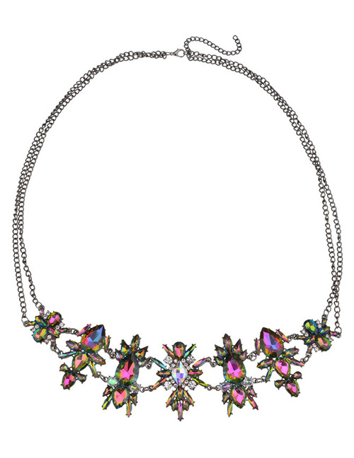 Fashion Multi-color Flower Shape Decorated Simple Body Chain