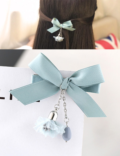 Fashion Green Bowknot Shape Decorated Simple Hair Pin