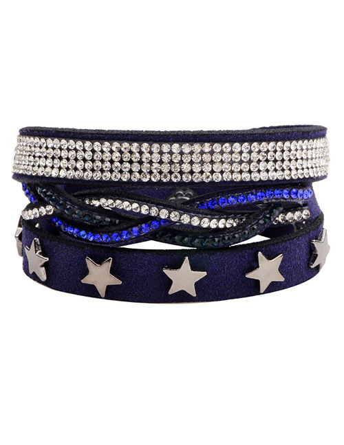 Fashion Blue Star Shape Decorated Multi-layer Bracelet