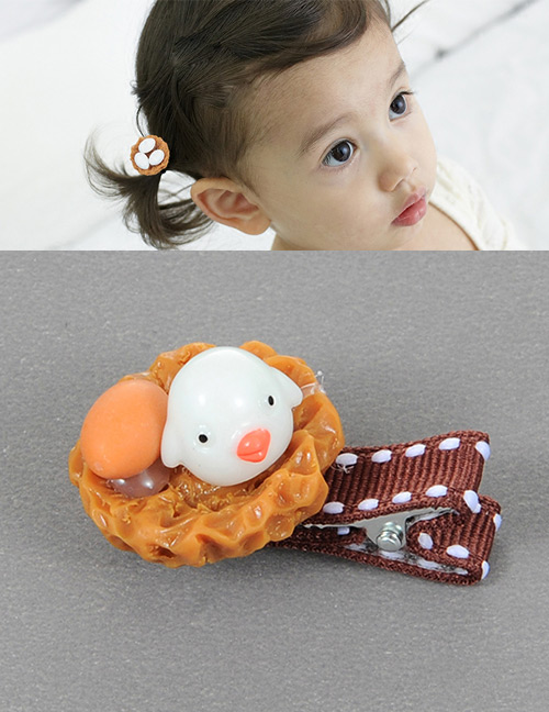 Fashion White+yellow+brown Egg&chicken Shape Decorated Simple Hair Pin