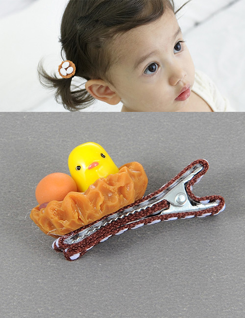Fashion Yellow+brown Egg&chicken Shape Decorated Simple Hair Pin