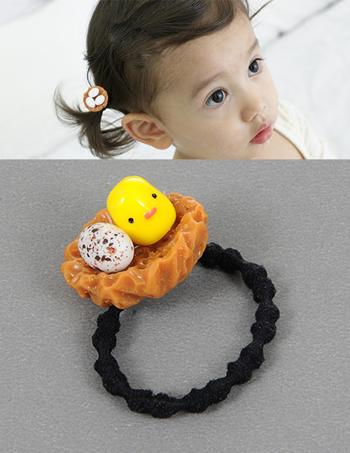 Fashion Yellow+black+white Quail Egg&chicken Shape Decorated Simple Hair Band