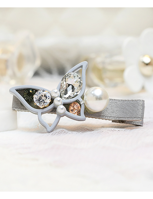 Lovely Gray Pearls&bowknot Decorated Simple Hairpin