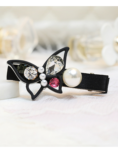 Lovely Black Pearls&bowknot Decorated Simple Hairpin
