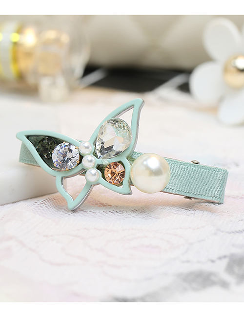 Lovely Green Pearls&bowknot Decorated Simple Hairpin