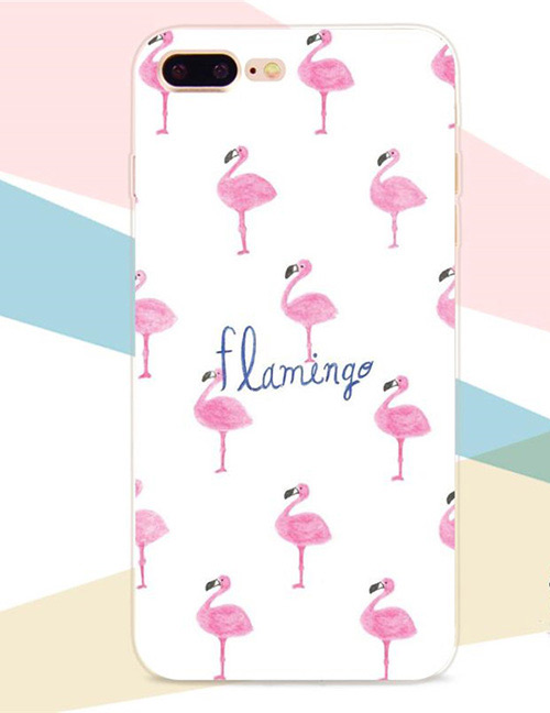 Fashion White Flamingo Pattern Decorated Simple Iphone7 Case