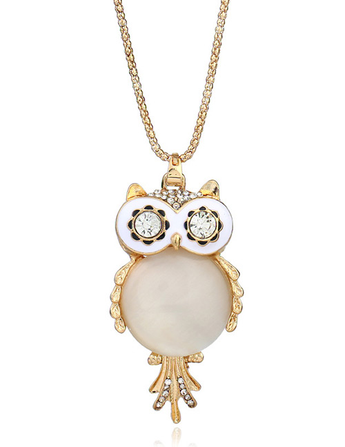 Fashion Gold Color Owl Shape Pendant Decorated Simple Necklace