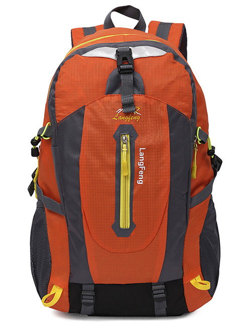 Fashion Orange Letter Shape Decorated Backpack