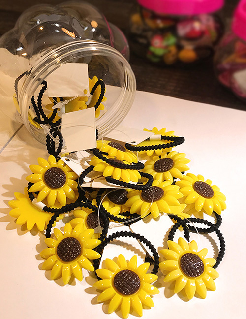 Lovely Yellow Sunflower Shape Decorated Hair Band (20pcs)