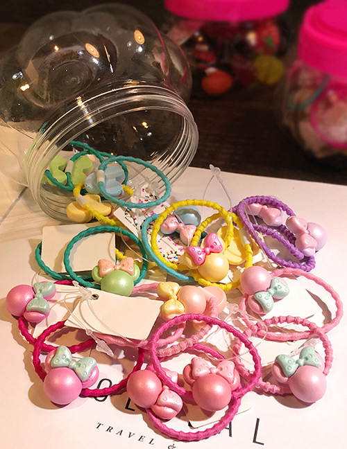 Lovely Multicolor Mickey Shape Decorated Hair Band (20pcs)