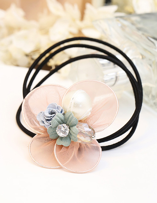 Fashion Pink Flower Shape Decorated Hair Band
