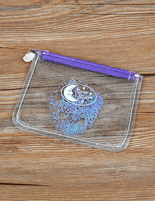 Fashion Light Purple Star Pattern Decorated Wallet