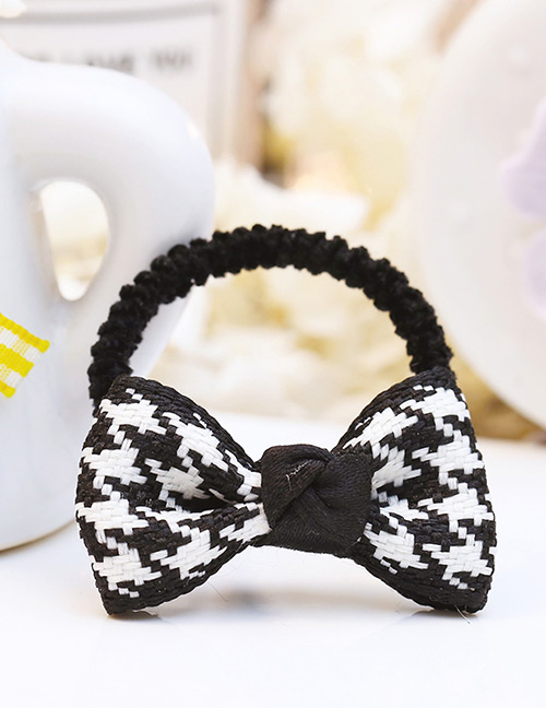 Fashion White+black Bowknot Pattern Decorated Hair Band