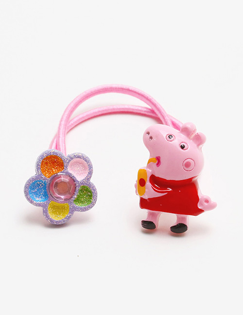 Fashion Pink Flower&pig Shape Decorated Hair Band