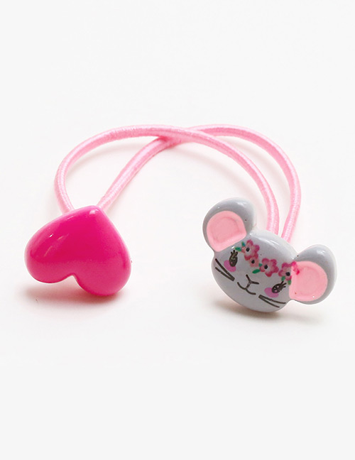 Fashion Plum Red+pink Heart&mouse Shape Decorated Hair Band