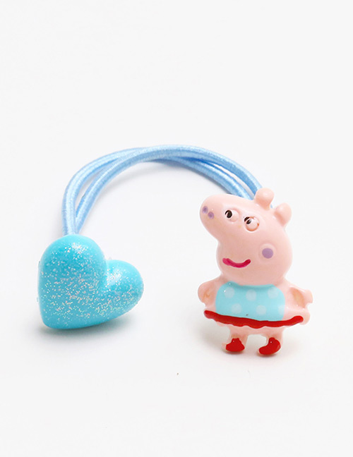 Fashion Blue+pink Heart&pig Shape Decorated Hair Band