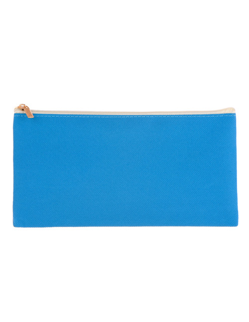 Fashion Blue Square Shape Decorated Cosmetic Bag